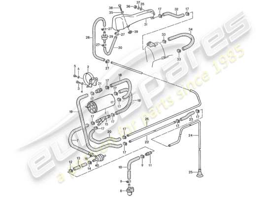 a part diagram from the Porsche 928 parts catalogue