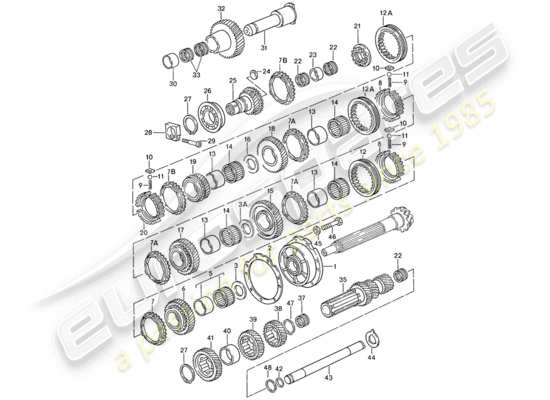 a part diagram from the Porsche 928 parts catalogue