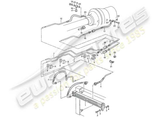 a part diagram from the Porsche 928 parts catalogue