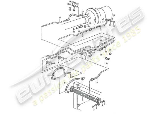 a part diagram from the Porsche 928 (1987) parts catalogue