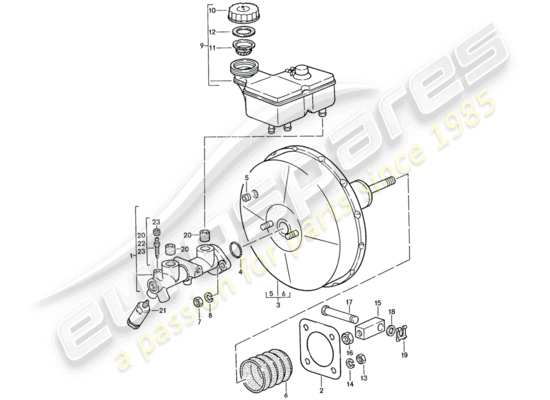 a part diagram from the Porsche 928 (1987) parts catalogue