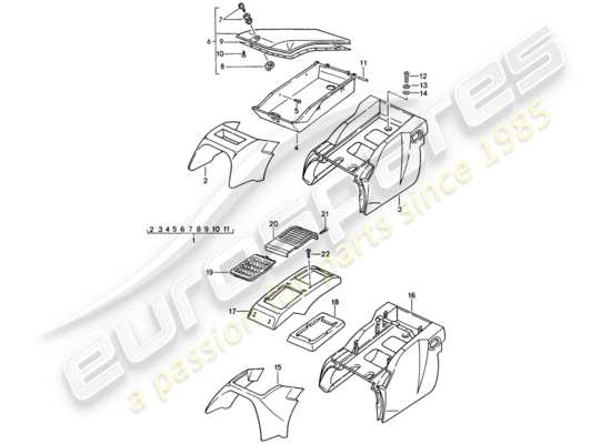 a part diagram from the Porsche 928 parts catalogue