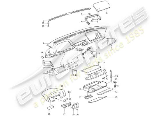 a part diagram from the Porsche 928 parts catalogue