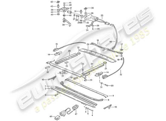 a part diagram from the Porsche 928 parts catalogue