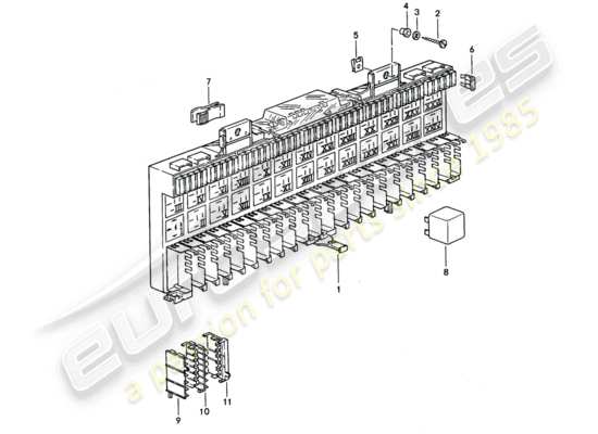 a part diagram from the Porsche 928 parts catalogue