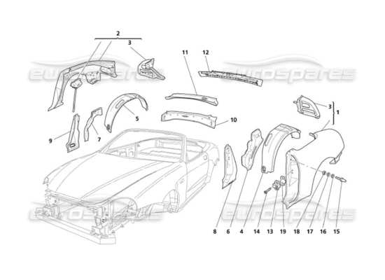 a part diagram from the Maserati 4200 parts catalogue