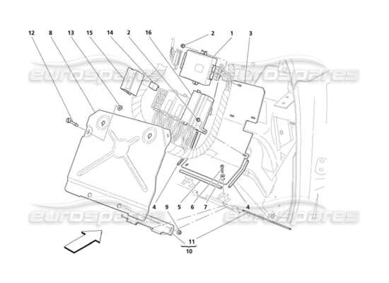 a part diagram from the Maserati 4200 parts catalogue