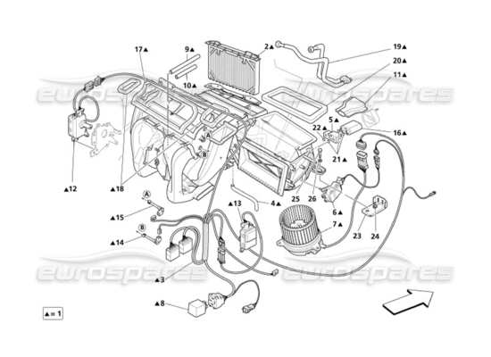 a part diagram from the Maserati 4200 parts catalogue