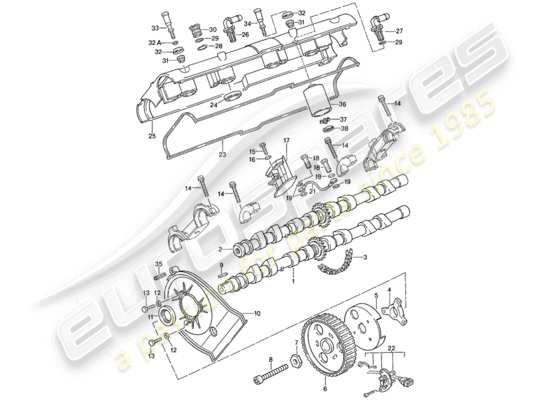 a part diagram from the Porsche 928 (1988) parts catalogue