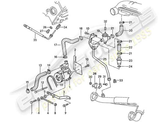 a part diagram from the Porsche 928 (1988) parts catalogue