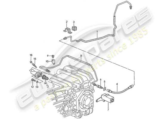 a part diagram from the Porsche 928 (1988) parts catalogue