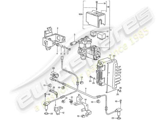 a part diagram from the Porsche 928 (1988) parts catalogue