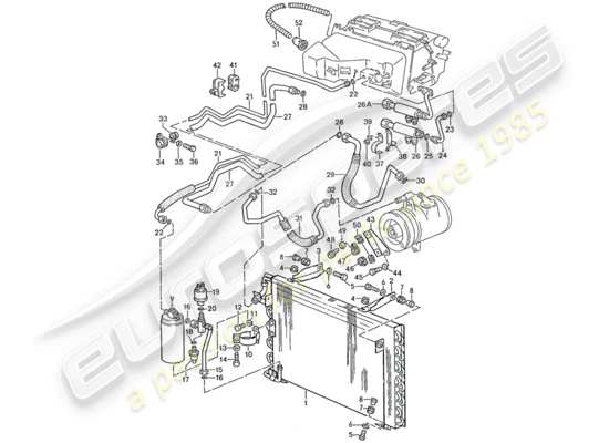 a part diagram from the Porsche 928 parts catalogue