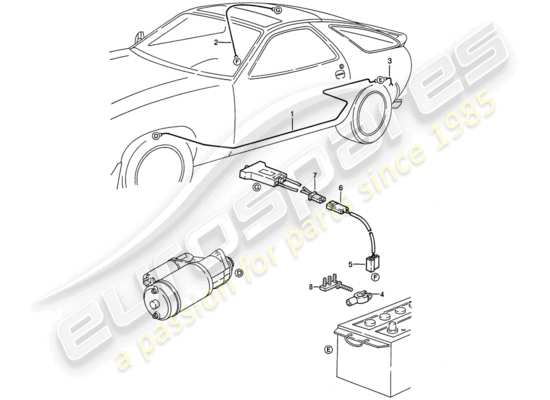 a part diagram from the Porsche 928 parts catalogue