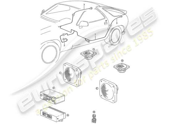 a part diagram from the Porsche 928 parts catalogue