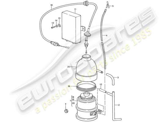 a part diagram from the Porsche 928 parts catalogue