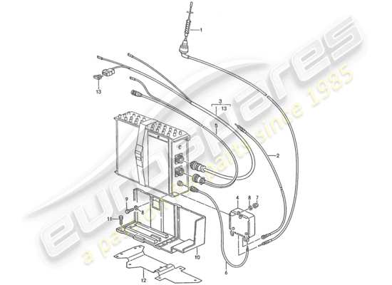 a part diagram from the Porsche 928 (1988) parts catalogue