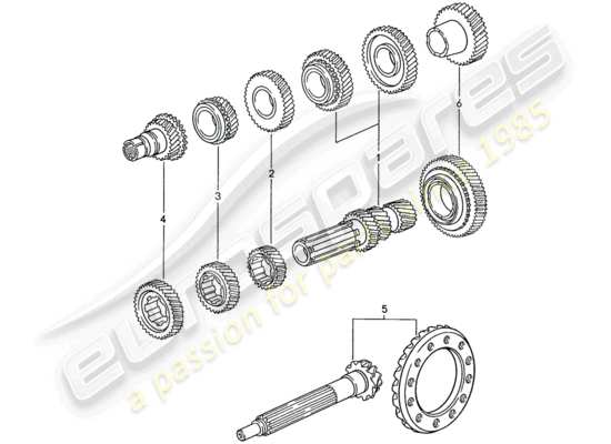 a part diagram from the Porsche 928 (1989) parts catalogue