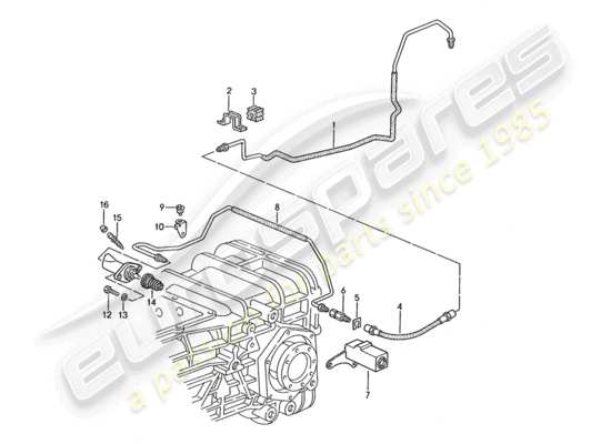 a part diagram from the Porsche 928 parts catalogue