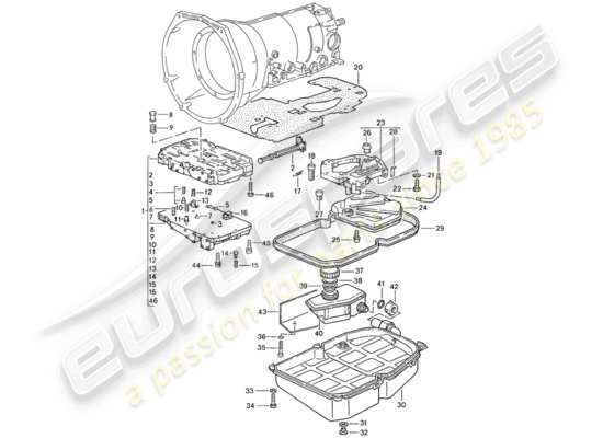 a part diagram from the Porsche 928 parts catalogue