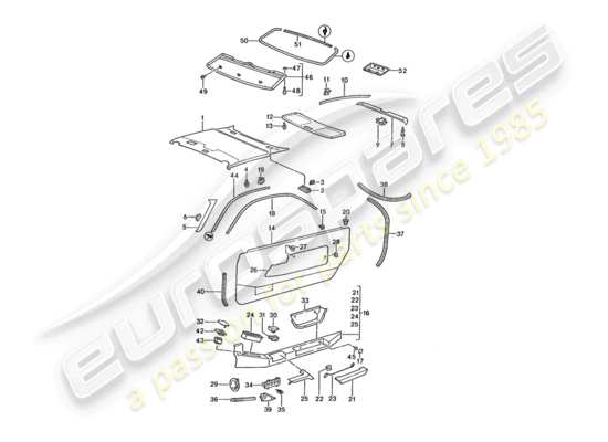 a part diagram from the Porsche 928 (1989) parts catalogue