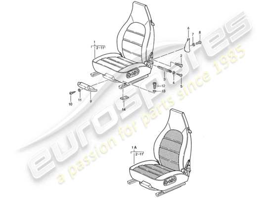 a part diagram from the Porsche 928 (1989) parts catalogue