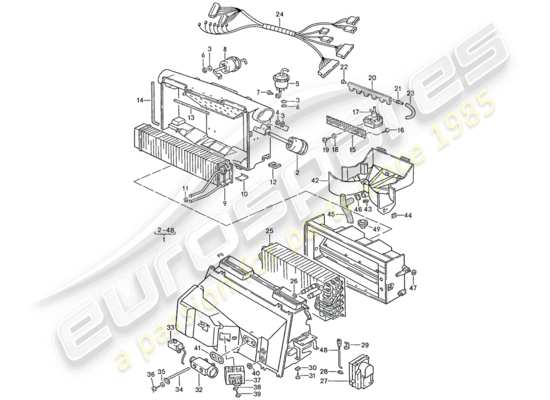 a part diagram from the Porsche 928 parts catalogue