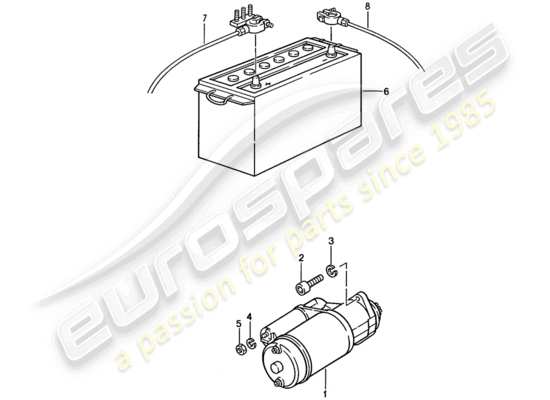 a part diagram from the Porsche 928 parts catalogue