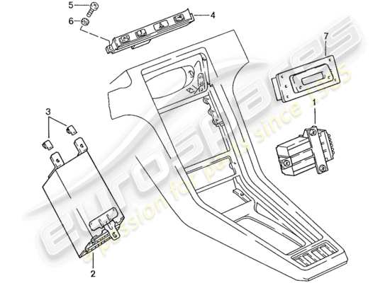 a part diagram from the Porsche 928 parts catalogue