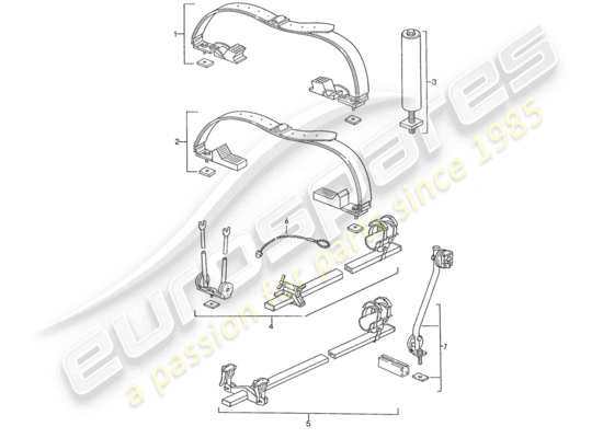 a part diagram from the Porsche 928 parts catalogue