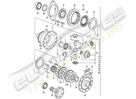 a part diagram from the Porsche 928 parts catalogue