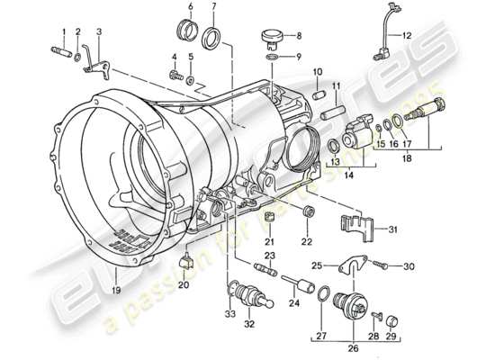 a part diagram from the Porsche 928 parts catalogue