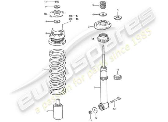 a part diagram from the Porsche 928 parts catalogue