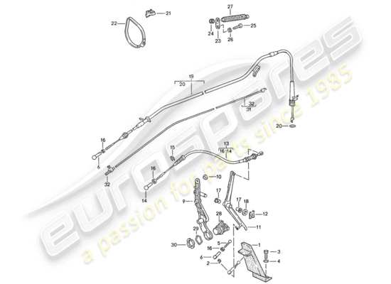 a part diagram from the Porsche 928 parts catalogue