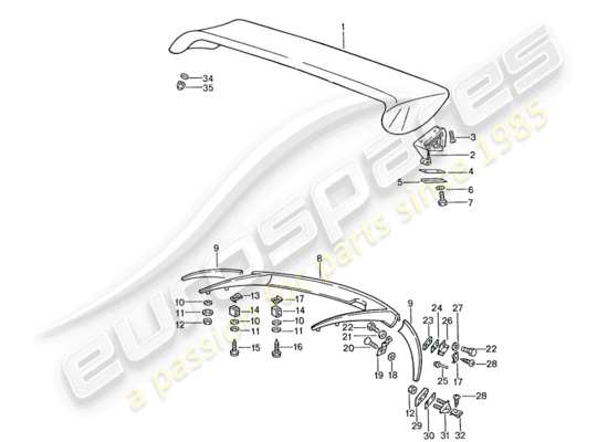 a part diagram from the Porsche 928 (1990) parts catalogue