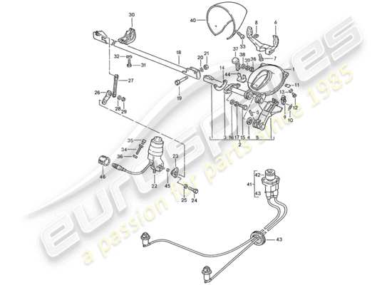 a part diagram from the Porsche 928 (1990) parts catalogue