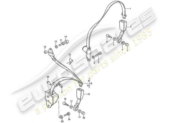 a part diagram from the Porsche 928 parts catalogue