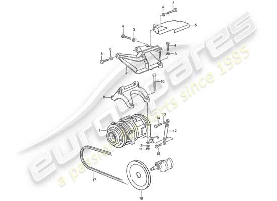 a part diagram from the Porsche 928 parts catalogue