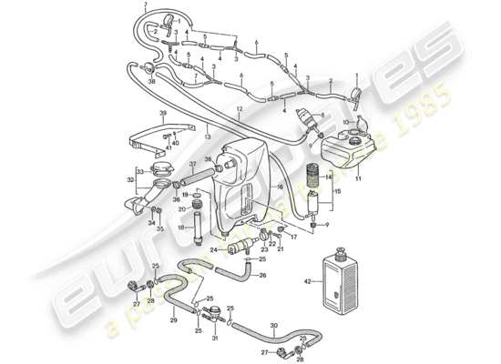 a part diagram from the Porsche 928 (1990) parts catalogue