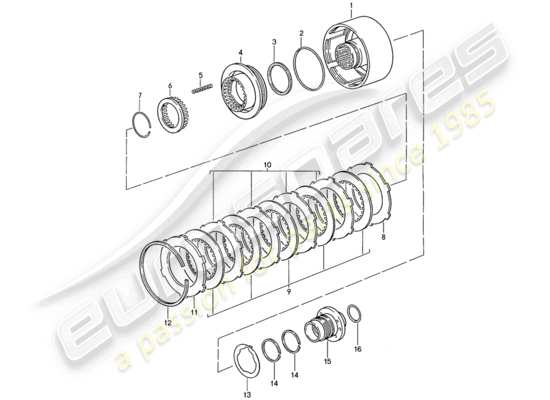 a part diagram from the Porsche 928 parts catalogue