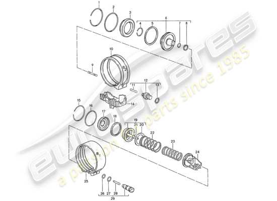 a part diagram from the Porsche 928 (1991) parts catalogue