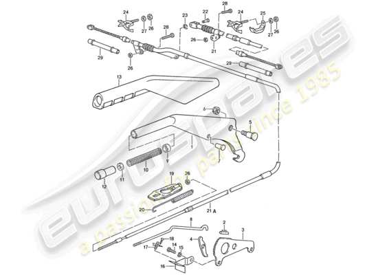 a part diagram from the Porsche 928 parts catalogue