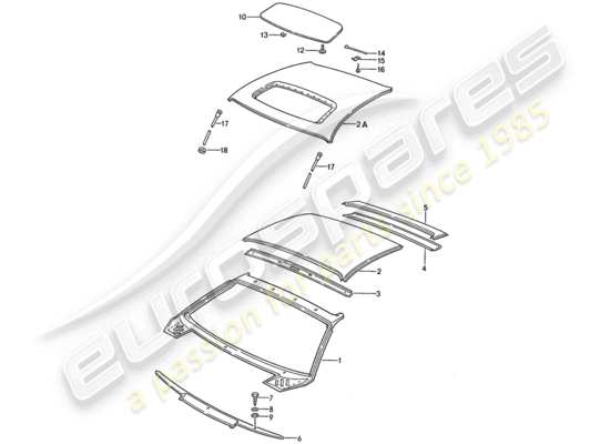 a part diagram from the Porsche 928 parts catalogue