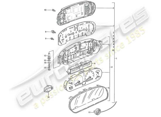 a part diagram from the Porsche 928 parts catalogue