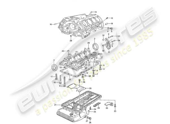 a part diagram from the Porsche 928 (1992) parts catalogue