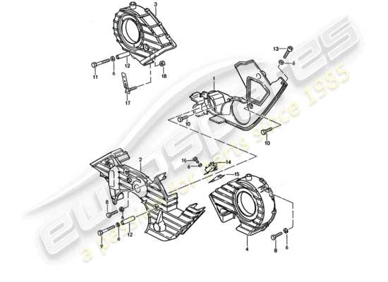 a part diagram from the Porsche 928 parts catalogue