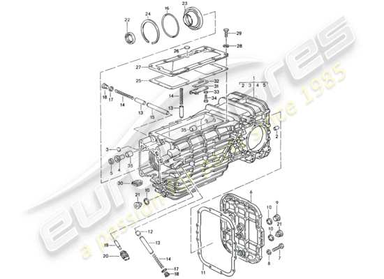 a part diagram from the Porsche 928 parts catalogue