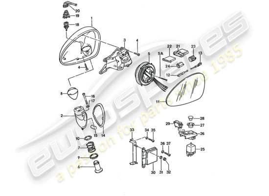 a part diagram from the Porsche 928 (1992) parts catalogue