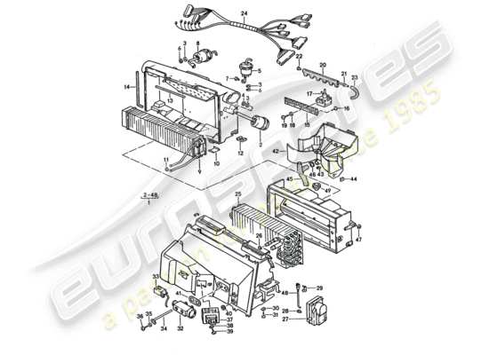 a part diagram from the Porsche 928 parts catalogue