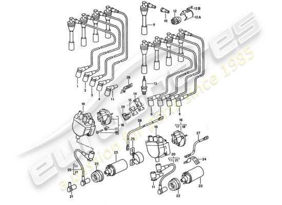 a part diagram from the Porsche 928 parts catalogue